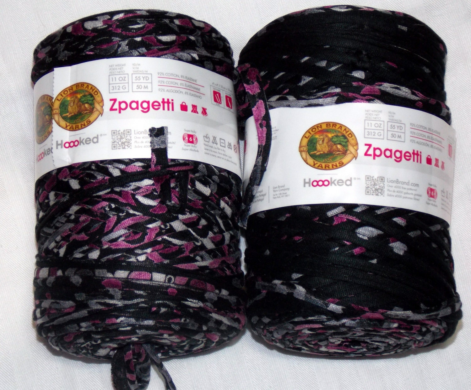 Lion Brand Zpagetti Yarn - super bulky Repurposed fabric yarn