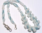 White Opal Beadwork Necklace