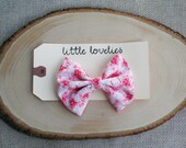 Pretty in Pink - Floral Print Fabric Bow