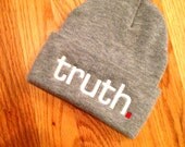 Trucks & Pearls Gray truth. Knit Beanie