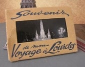 Vintage Pack of Lourdes France Black and White Souvenir Photographs Mini Postcards x 10 Unused Folder