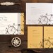 Tandem Bicycle Wedding Invitations - Bike Invite Vintage Floral Summer Set