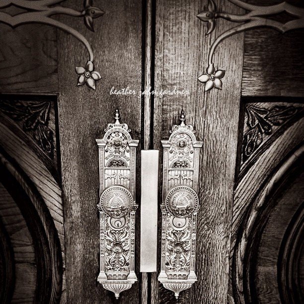 Temple Doors 8x8 Vintage Photo