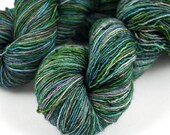 Single Merino "Bus Stop" Green, Blue