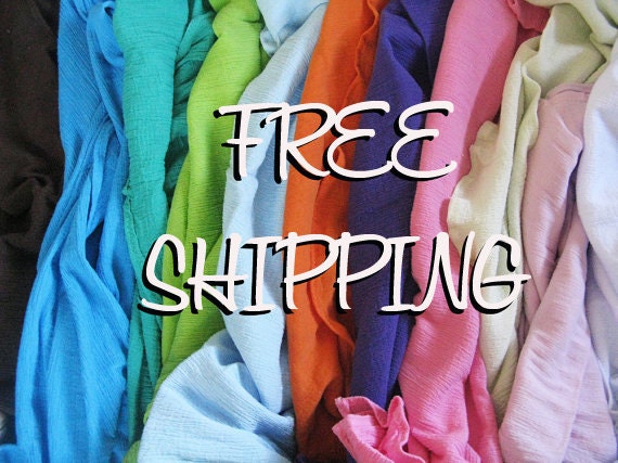 Cotton Gauze Swaddle Blankets - Set of Three - Choose Your Colors FREE SHIPPING