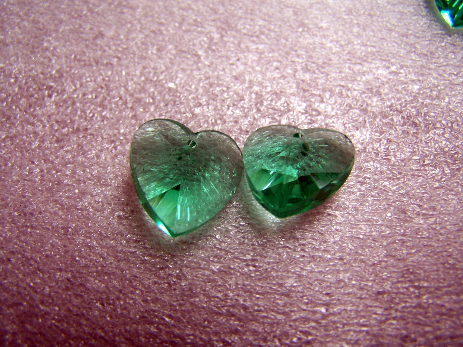 Destash - Celestial Crystal Light Green Heart Beads