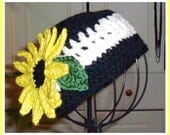 Adult Sunflower Hat   Crochet  Pattern