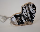 Recycled Skateboard Heart Necklace-Lovely