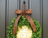 Summer Wreaths, Wedding Decor, Spring Decor, Boxwood Wreaths, Door Wreaths, Personalized Wreaths