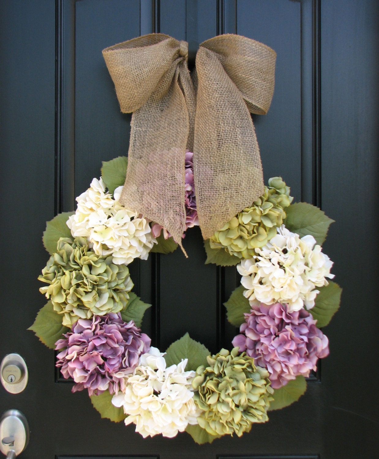 Wreaths, 25" Hydrangea Wreath, SUMMER Decorations, Shabby Chic, Spring Wreaths, Spring Summer Wreaths, Spring Hydrangeas, Spring Home Decor