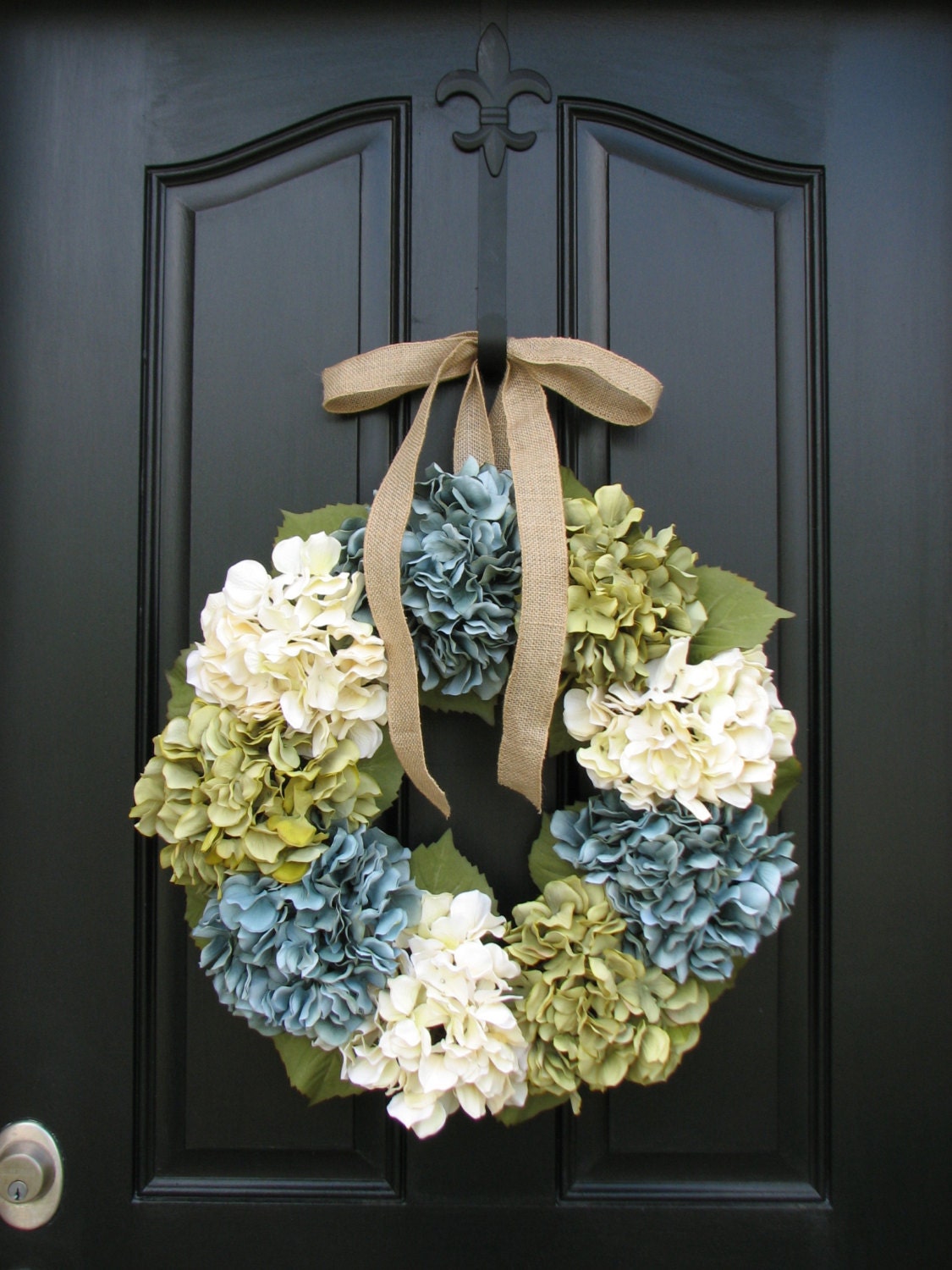 Shabby Chic Decor Wreaths - Wreaths - Hydrangea Wreath -  Wreaths for All Seasons - Spring Hydrangeas - Spring Wreaths - Hydrangea Blooms