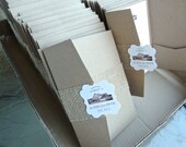 Rustic Burlap Barn Wedding Invitation Pocketfold Set