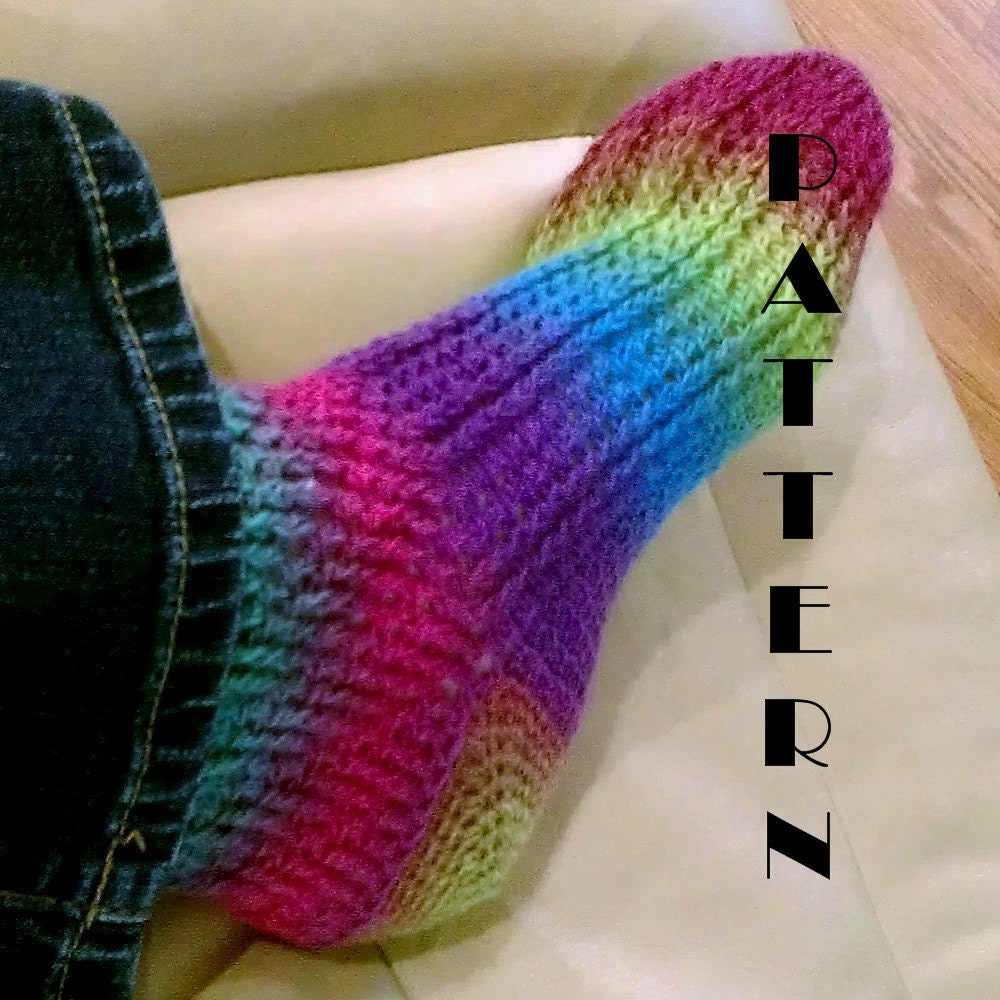 Ladies Crochet Sock Pattern 518  INSTANT DOWNLOAD