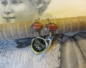 Vintage Brazilian Agate Rings Pair Size 6 Brass Made In The USA
