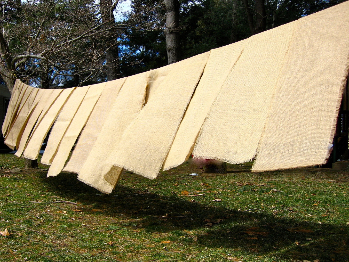 You Pick the Size & Quantity - Natural Tan Sanitized Burlap Table Runner - This listing is for quote purposes only