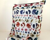 BUCKET BAG. Rainbow Circles. Womans crossbody and shoulder bag. Summer Bag. Travel Bag. Carry-on. Messenger. Made in USA.