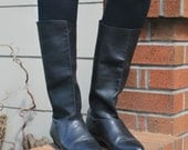 Vintage Classic Black Leather Boots