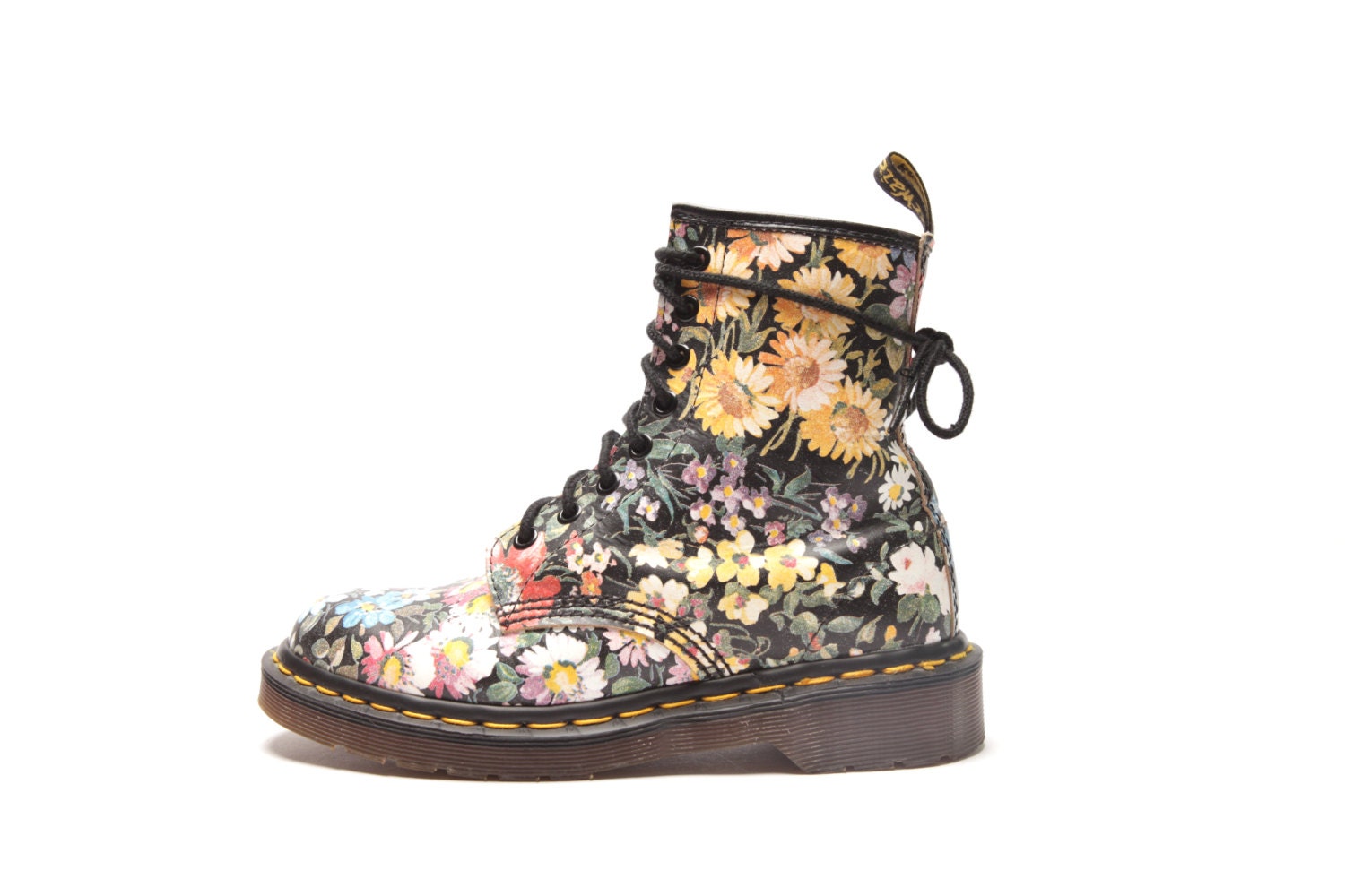VTG Doc Marten Floral Combat Boots 6.5