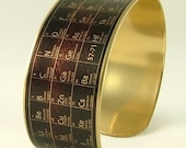 Periodic Table of Elements SLIM Brass Cuff Bracelet - Science Jewelry - Scientist Geek Gifts - Chemistry Jewelry