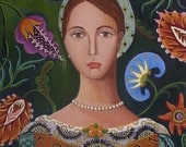 Portrait Original  painting of Young Leanora- by Catherine Nolin