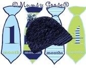Baby Boy Onesie Stickers Baby Months Necktie Stickers Boy Tie Onsies Month Baby stickers Waterproof  Great Newborn Photo Prop