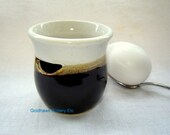 Chocolate Brown and White Egg Yolk Separator Cup