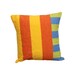 Modern Patchwork Decorative Throw Pillow - Simple Stripes in Spring Hues