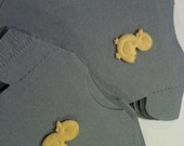 Onesie shaped napkins for baby showers with yellow duckies. Pack of 30. Il_170x135