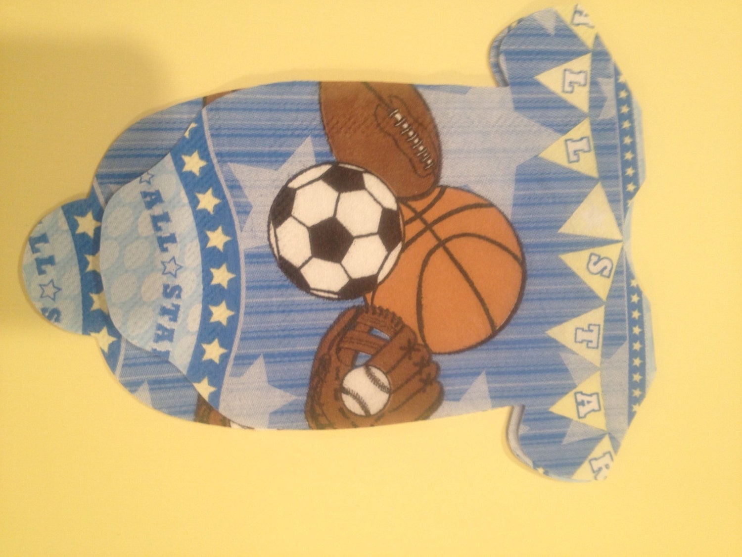 Pack of 30 sports baby shower onesie napkins or banner decoration. For an allstar baby shower or 1st birthday. Il_570xn