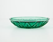 Vintage Green Pressed Glass Bowl