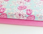 Bouquet by Annette Tatum in Sky and Designer Beads Fuchsia Fabric Duo 2 yards