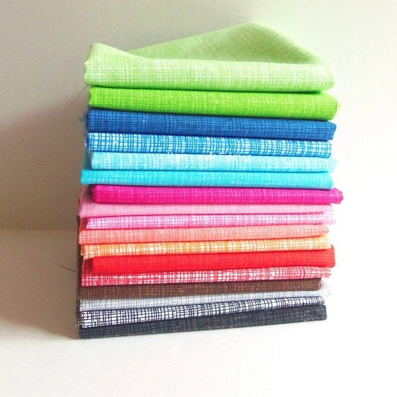 Fat Quarter Bundle Timeless Treasures Sketch Cross Hatch Solids 17 Fat Quarters total