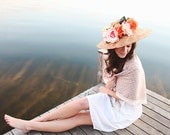 VINTAGE - 80s Pastel Romantic Shawl