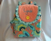 Child's Backpack in Amy Butler's Lark print. Available in small size only.