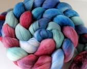 Merino Roving - Hand Painted - Hand Dyed for Spinning or Felting - 4oz - CRAN and BERRY