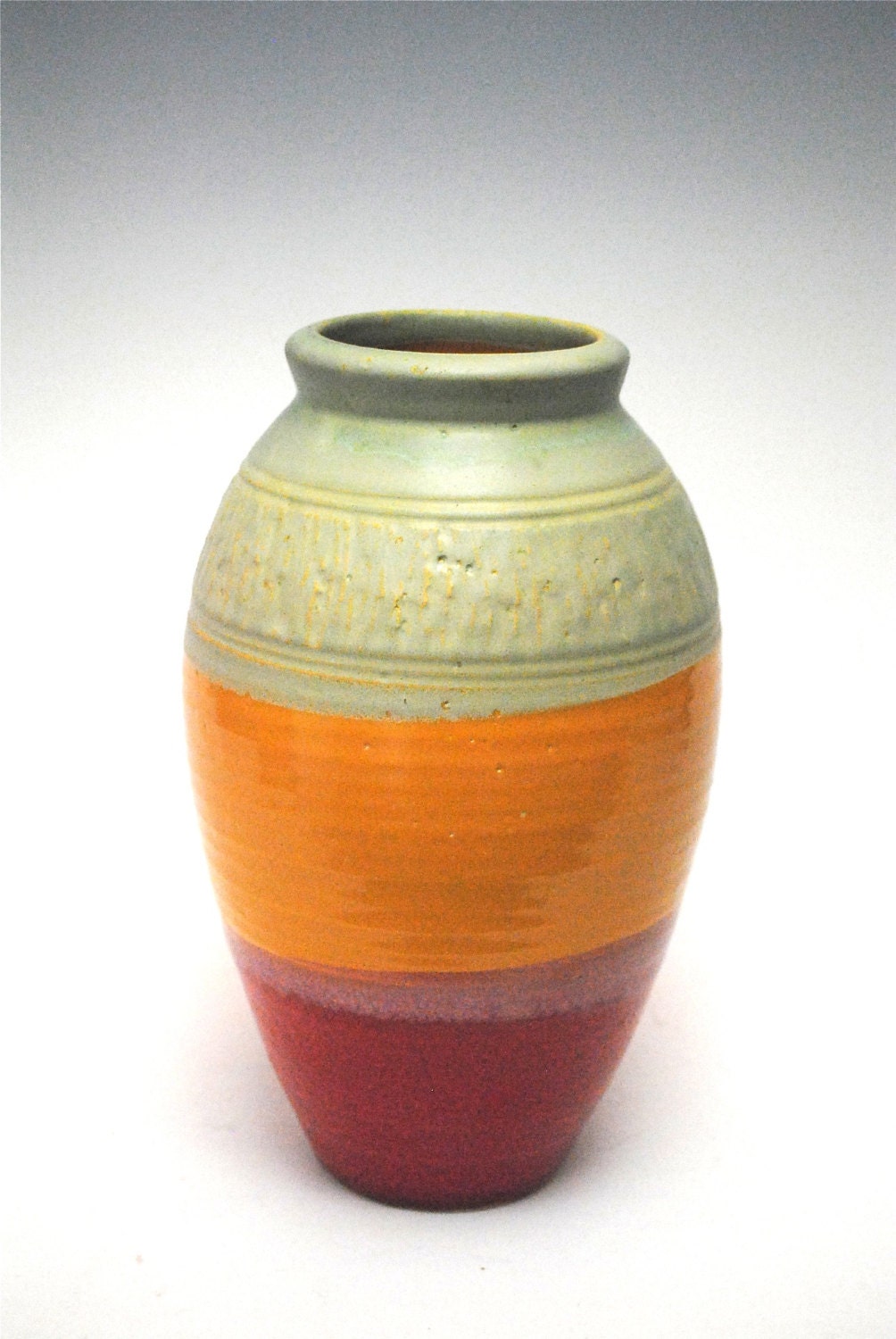 Reggae Vase: Medium Rasta Red Gold and Green Vase