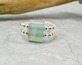 Stretchy Handmade Ring, Aqua Blue Stretch Band Ring,Stretch Band Ring, Stretchy Ring, Womens Ring
