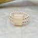 Stretch Band Ring, White Stretch Band Ring, Stretchy Ring, Stretchy Handmade Ring, Womens Ring