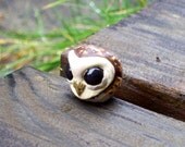 Mini Barn Owl Focal Bead