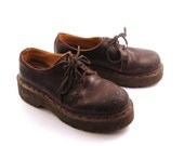 SALE Doc Dr Martens Oxfords Vintage 1990 Leather Oxfords Shoes Brown UK size 6