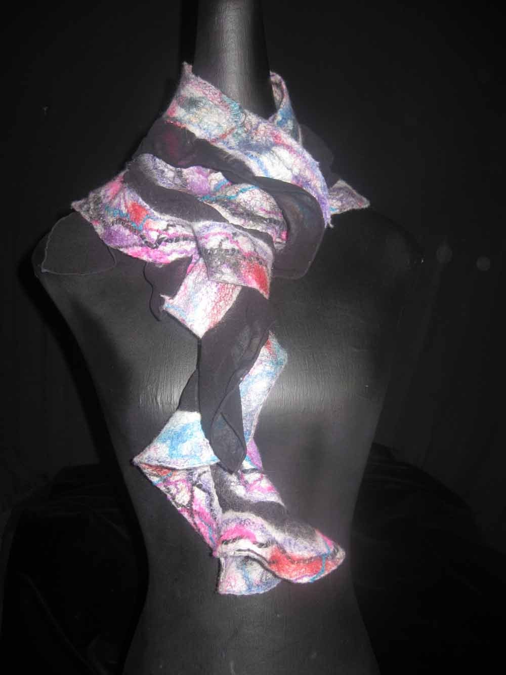 Spiral Merino Wool and Silk Scarf