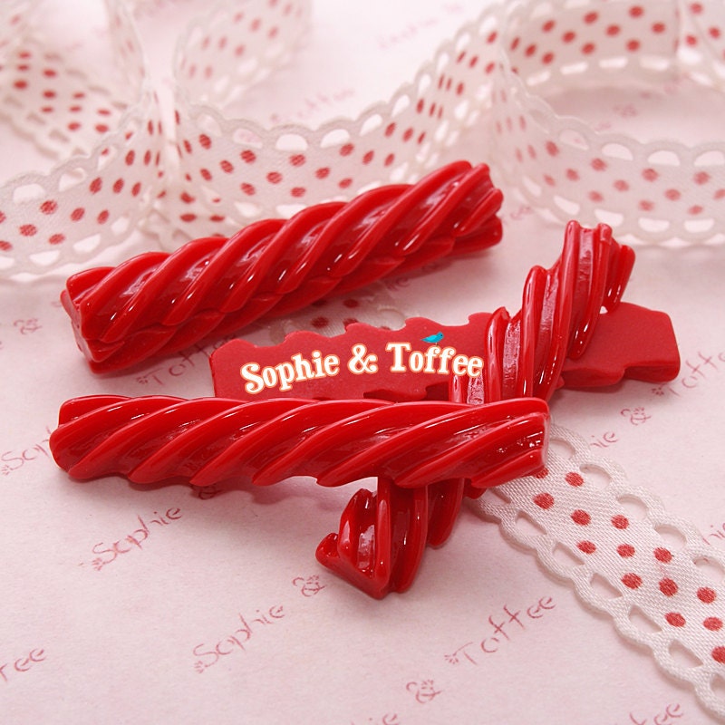 Twizzlers Cabochons Fake Sweets Decoden Pieces Miniature Sweets Deco (6pcs)