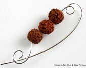 Shawl Pin, Scarf Pin, Brooch - Buddha Beads