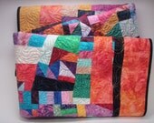 Modern art quilt geometric abstract wall hanging Quilter at Play or Chaos