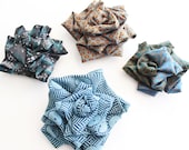 Rosette Brooches in Blue