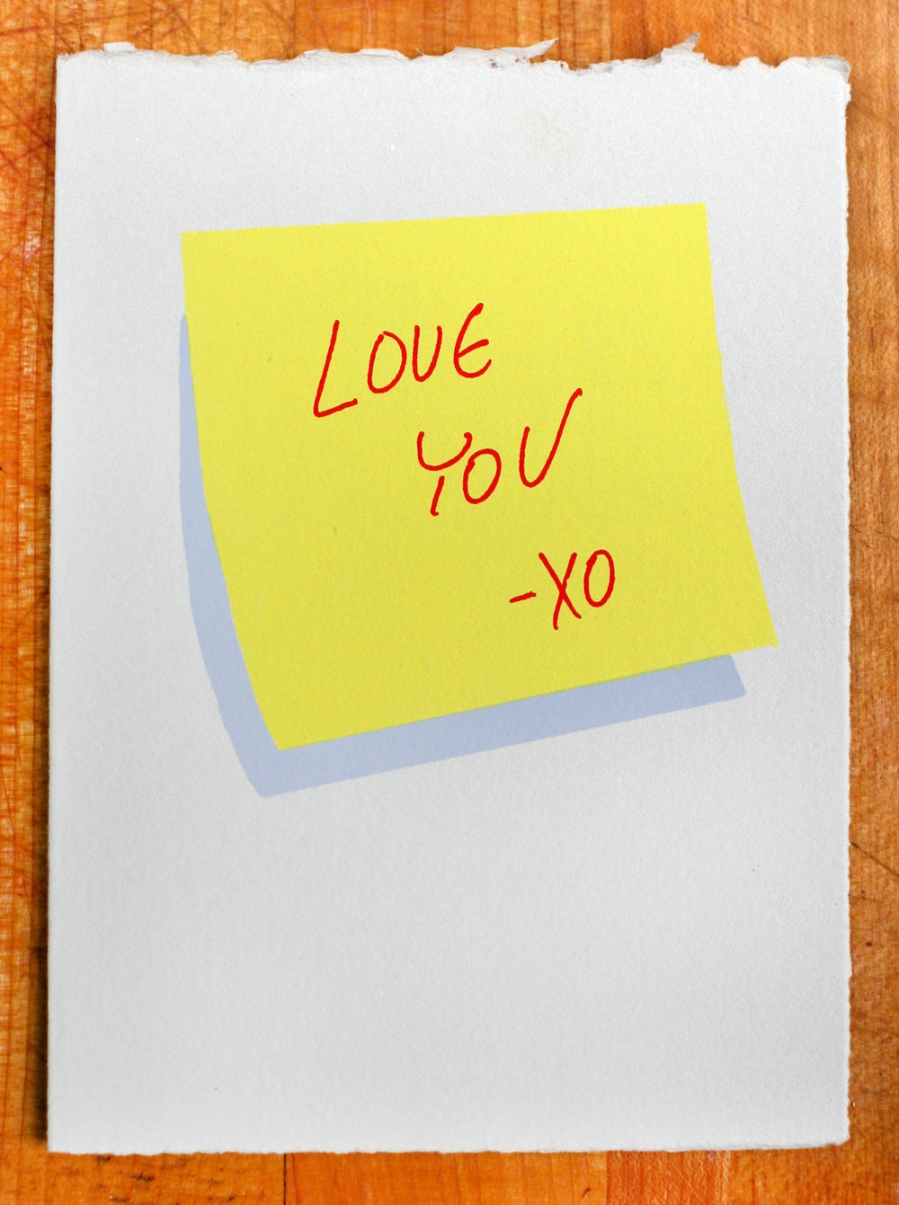 Love You blank greeting card