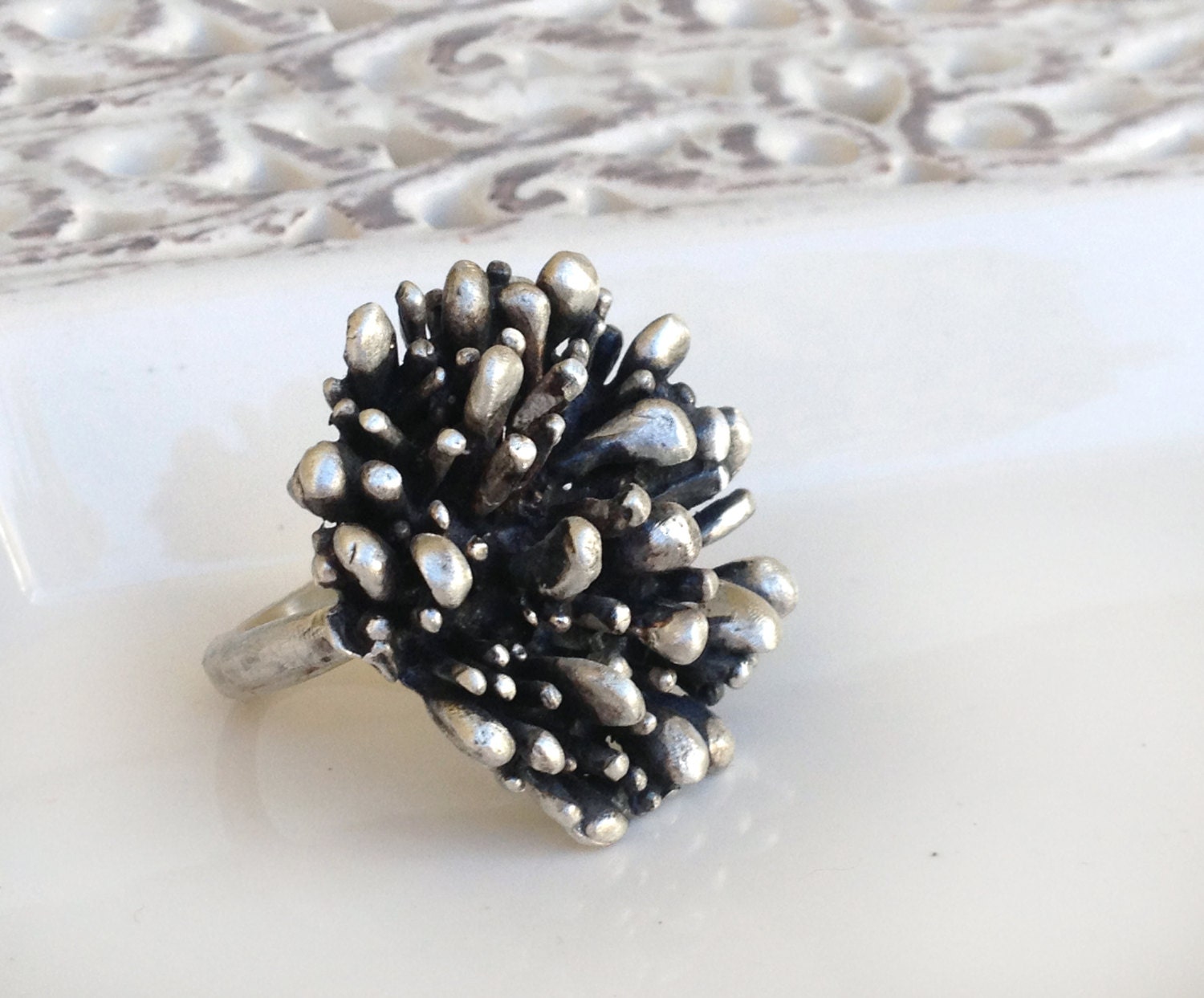 Drops sterling silver ring