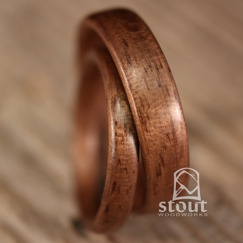 Walnut Bentwood Ring Set - Handcrafted Wooden Rings
