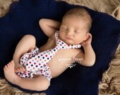 Kenny Polka Dot Newborn Photography Prop Diaper Cover 0 - 3 Months - Baby Boy Props, Newborn Props, Photography Props, Bloomer, Pants