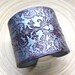 Huge Weekend SALE Deep Burgundy Wine Brocade Damask on Silver Cuff Bracelet, Handmade Jewelry by theshagbag on Etsy